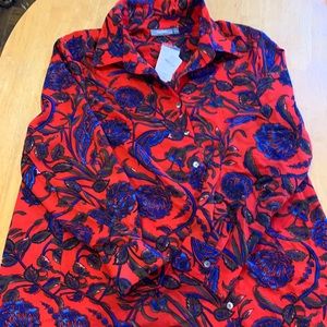 Neiman Marcus flower men’s shirt SZ L